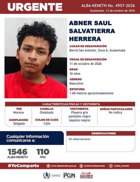Ficha de Abner Saul Salvatierra Herrera