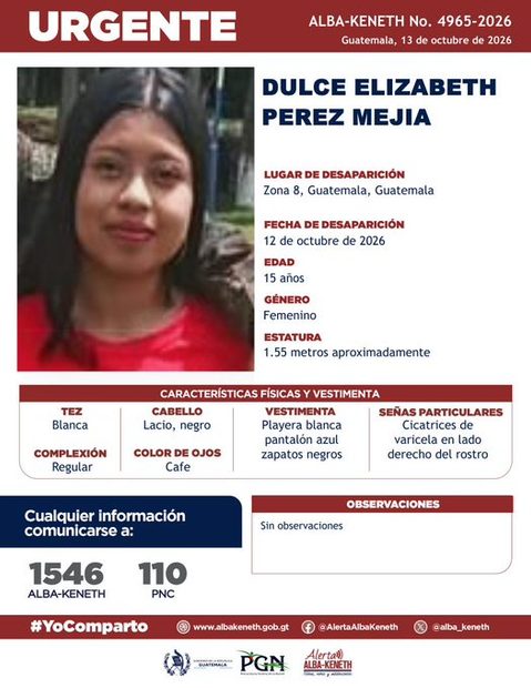 Ficha de Dulce Elizabeth Perez Mejia